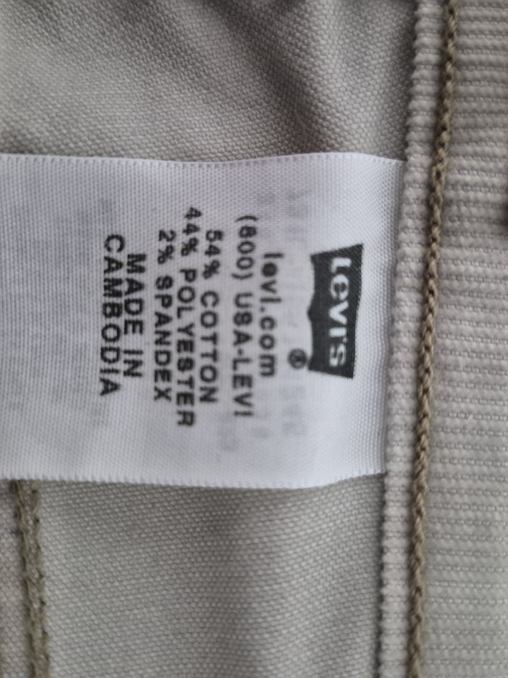 Vtg Levis 515 NWT Corduroy Bootcut 12 Medium Misses Beige Tan Deadstock USA 90s - Picture 5 of 10